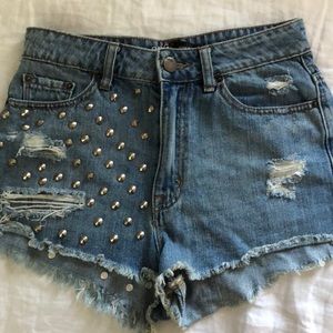 BDG Studded Jean Shorts